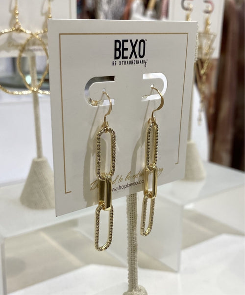 CZ BEXO Link Earrings